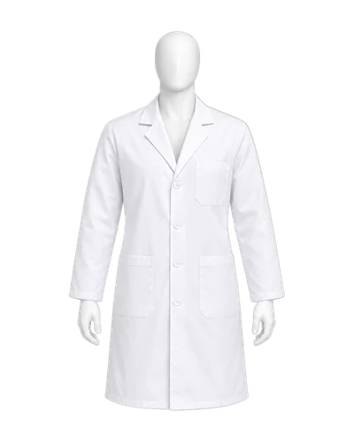 Doctor Lab Coat, White, front view