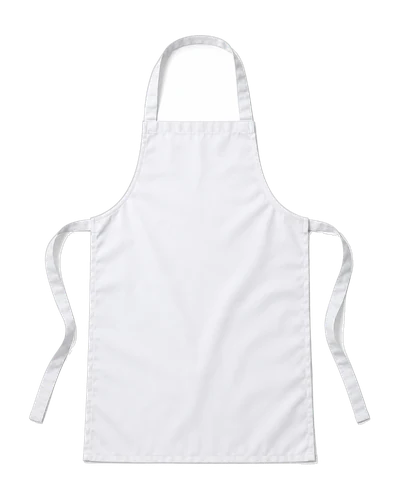 Chef Apron, White, front view
