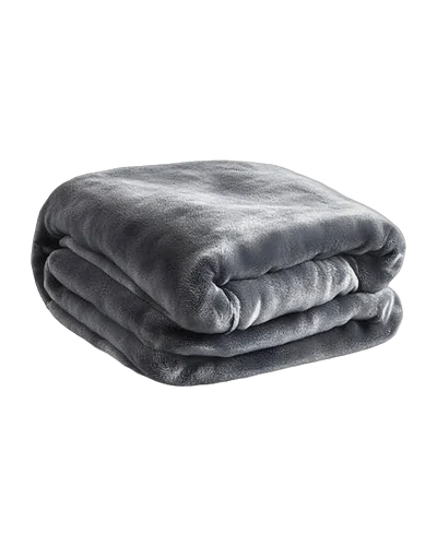 Fleece Blanket, Grey, front view