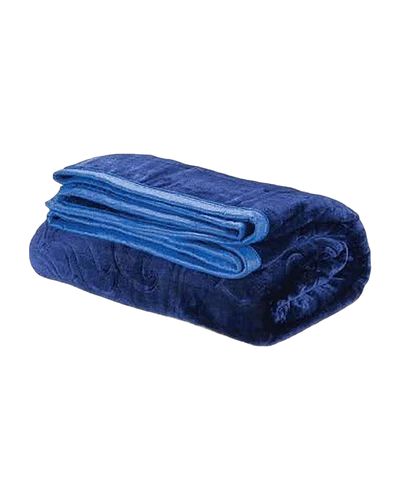 Fleece Blanket, Navy, front view