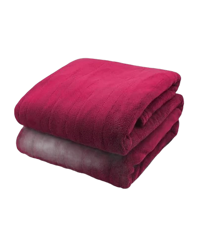 Fleece Blanket, Burgundy, front view