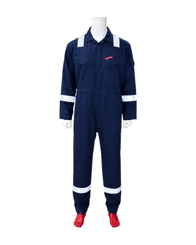 Reflective Classic Coverall, Navy, front view