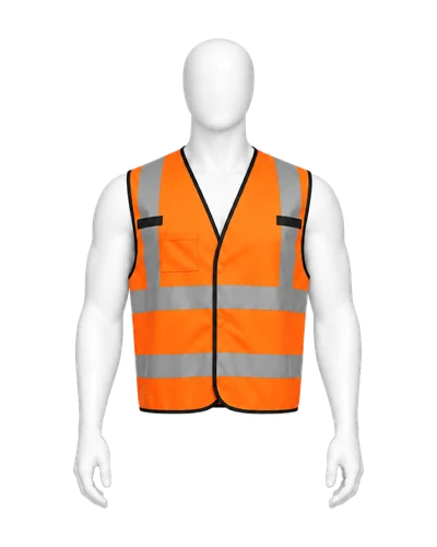 Hi-Vis Safety Vest, Orange, front view