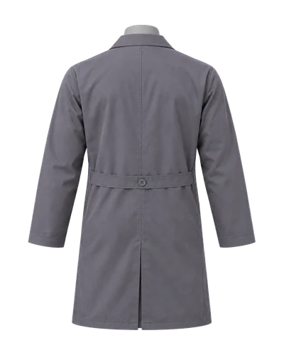 Industrial Lab Coat, Grey, back view