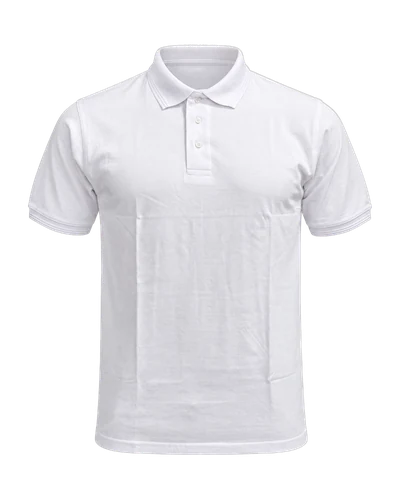 Polo Shirt, White, front view