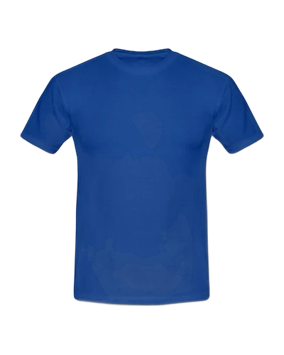 Round Neck T-Shirt, Royal Blue, front view